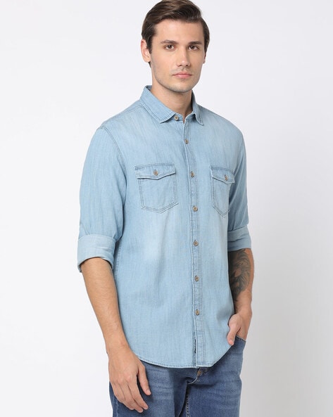 Fancy Denim Shirt For Men - Xl at Rs 640 | Men Denim Shirt | ID:  2851324984212
