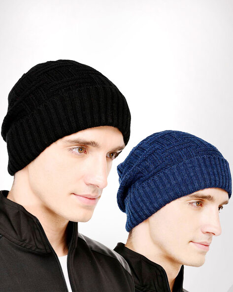 Buy Black & Blue Caps & Hats for Men by Bharatasya Online