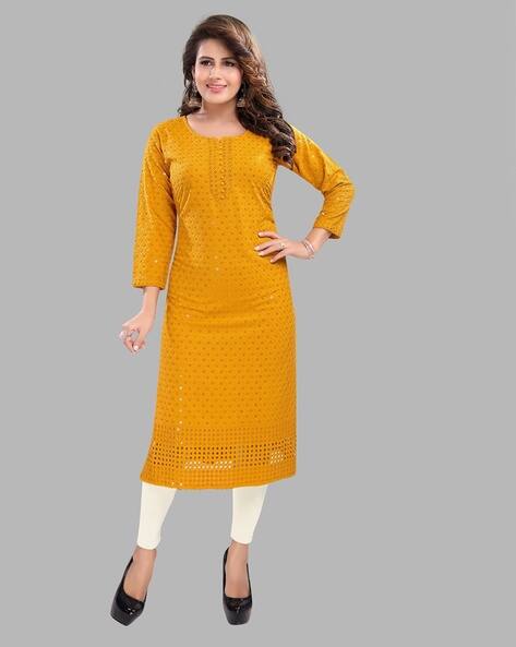 Buy Yellow Kurtas for Women by DREAM u0026 DZIRE Online | Ajio.com