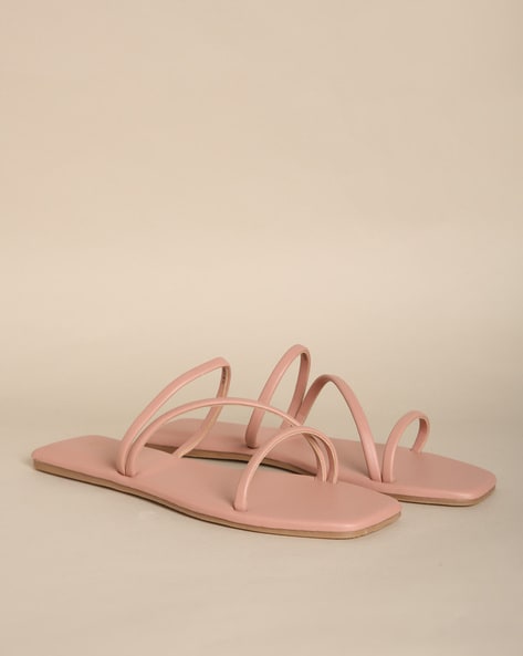 Buy online Pink Synthetic Open Thong Sandals from flats for Women by  Stepsmith for ₹1290 at 32% off | 2024 Limeroad.com