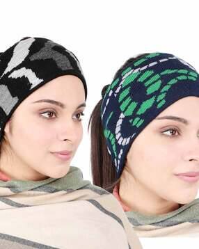 bharatasya Bhcombo-161120-003-005 Unisex Warm Woollen Headband Earwarmer Pack Of 2-picture-16