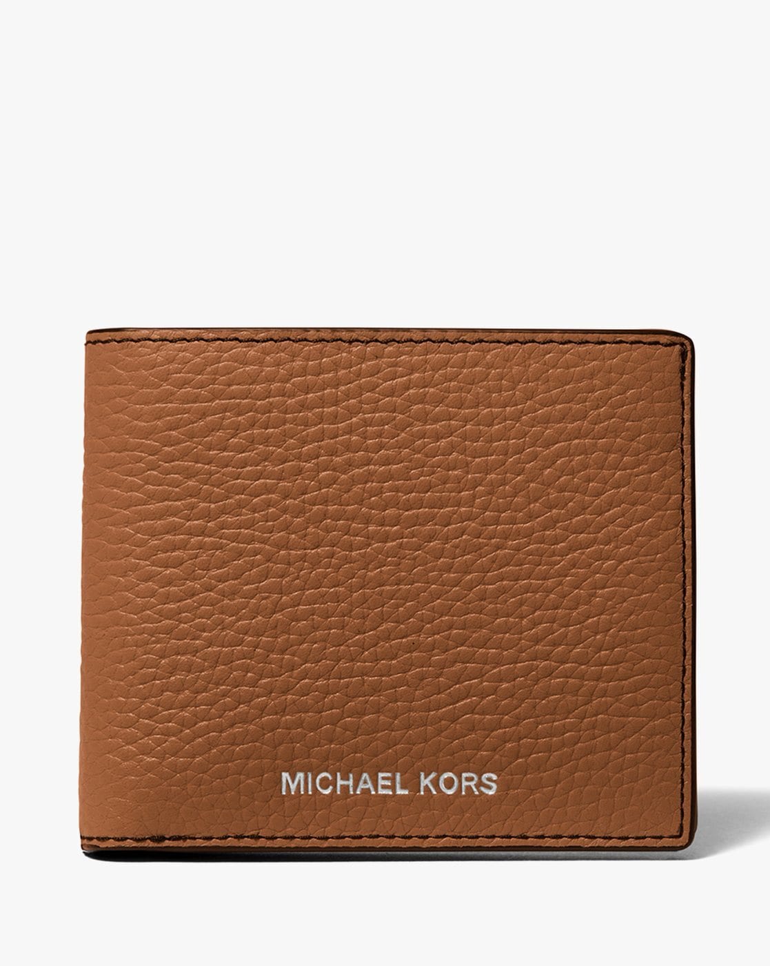 Buy Michael Kors Hudson Pebbled Leather Slim Billfold Wallet | Brown Color  Men | AJIO LUXE