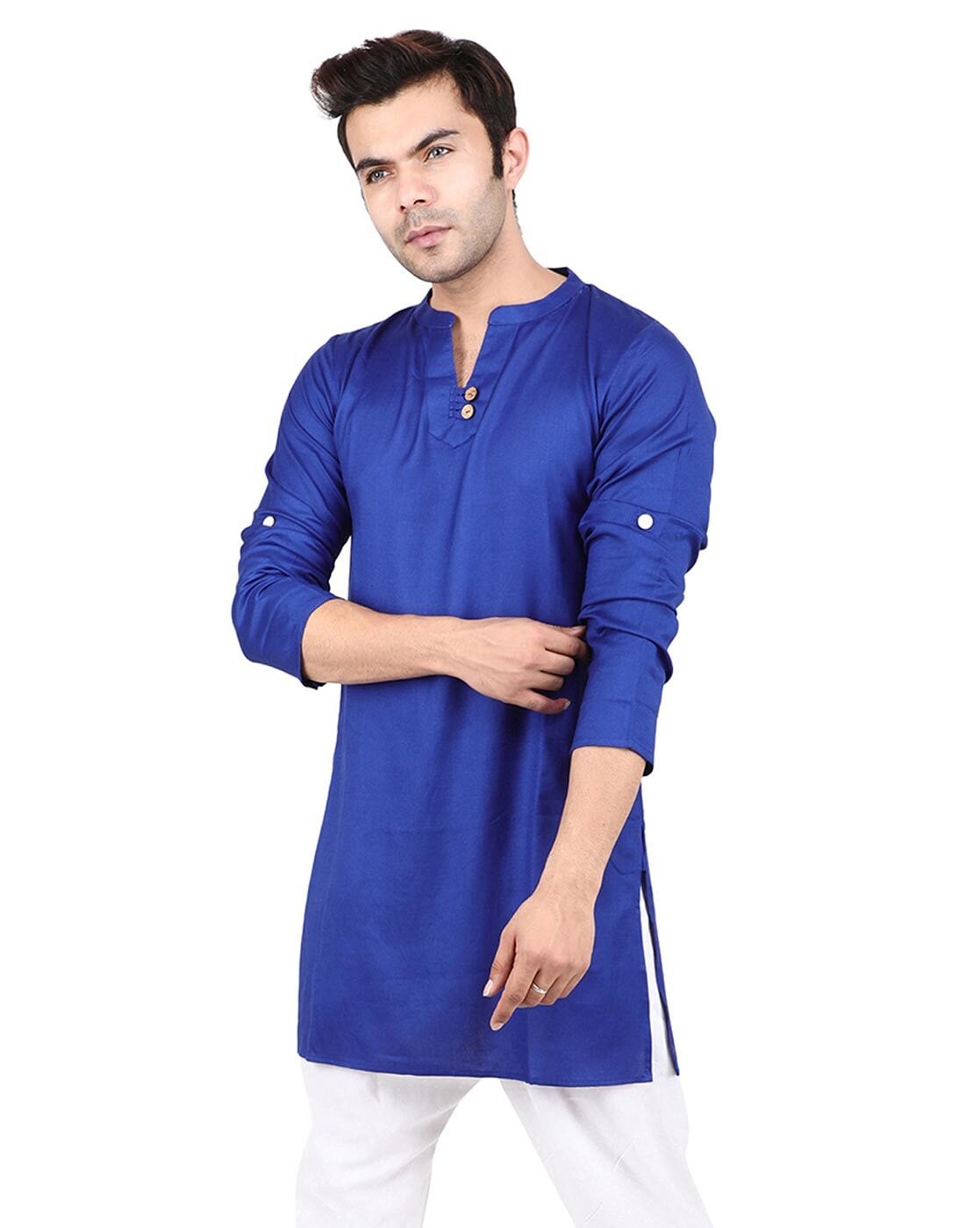 Buy Blue Kurtas for Men by Bharatasya Online Ajio