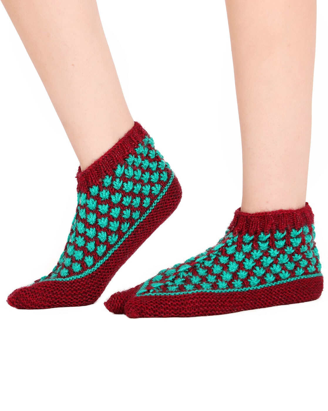 Buy Maroon Socks & Stockings for Girls by Bharatasya Online