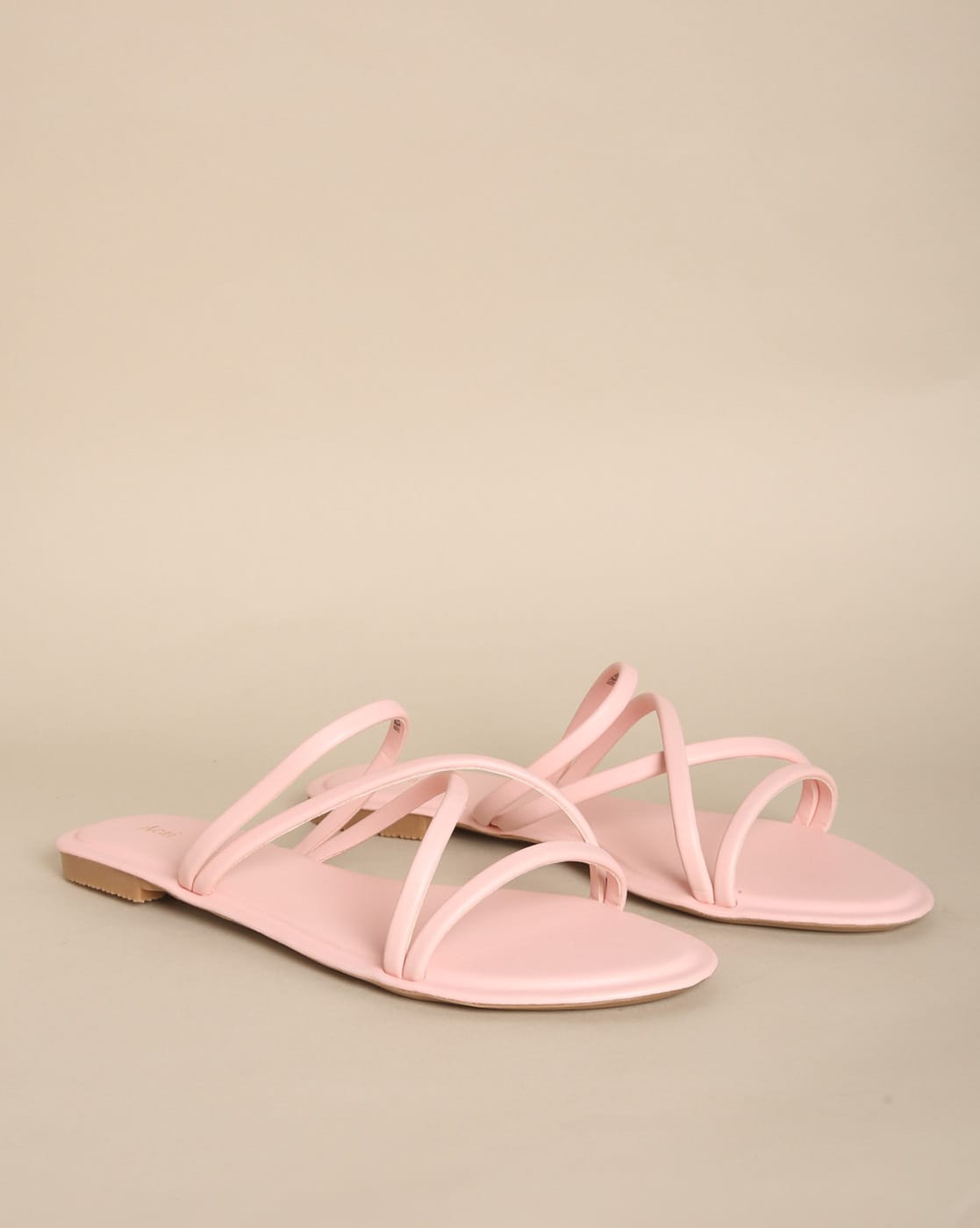 Buy Shoetopia Pointed Toe Buckle Detailed Pink Flat Sandals For Women &  Girls /UK3 at Amazon.in