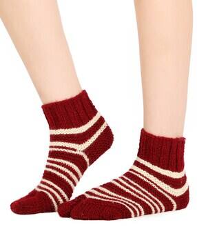 bharatasya Bhsocks-150821-025 Striped Ankle-Length Socks-picture-30