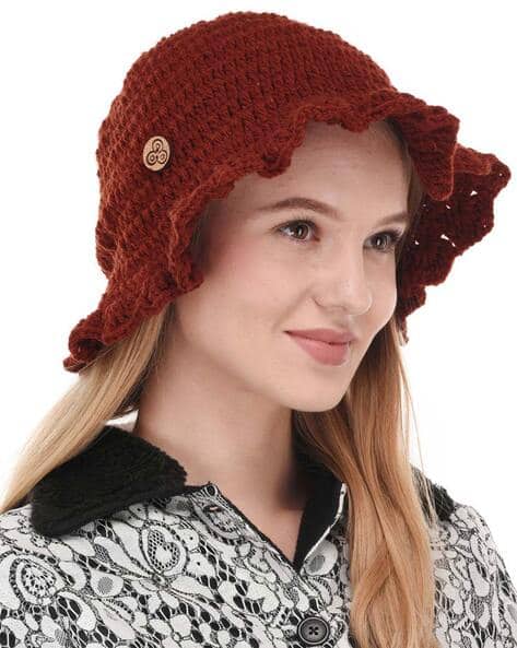 Buy Maroon Caps Hats for Women by Bharatasya Online