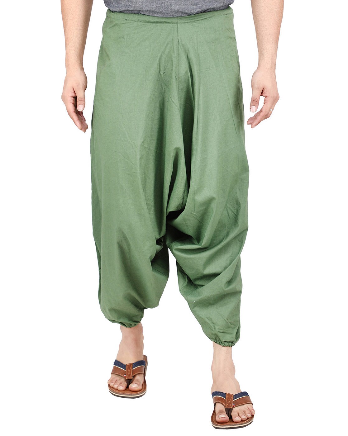 Whitewhale Mens Cotton Solid Harem Pants Yoga Trousers Hippie Pant