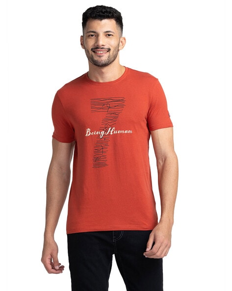 Being human cheap red t shirt