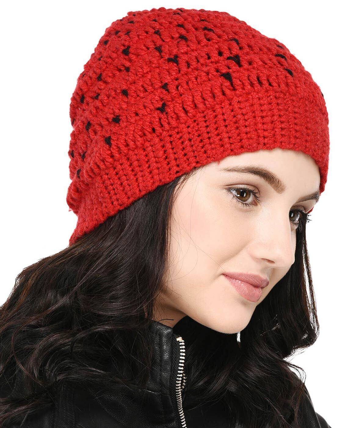 Buy Bharatasya Bhcp-130818-012 Textured Beanie Cap Online | Ajio.com