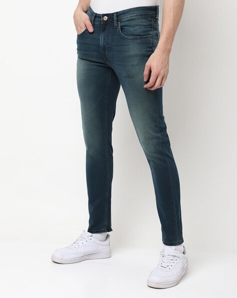 Mens Cotton Green Jeans, 100% Cotton With 1% Elastane For Stretch