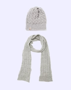 bharatasya Bhcombo-091221-004-026 Knitted Beanie Cap With Muffler-picture-22