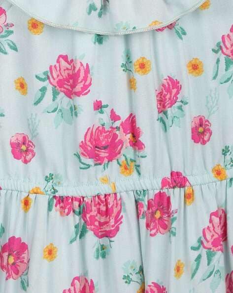 Christina Floral Ruffle Mini Dress – Madida Clothing