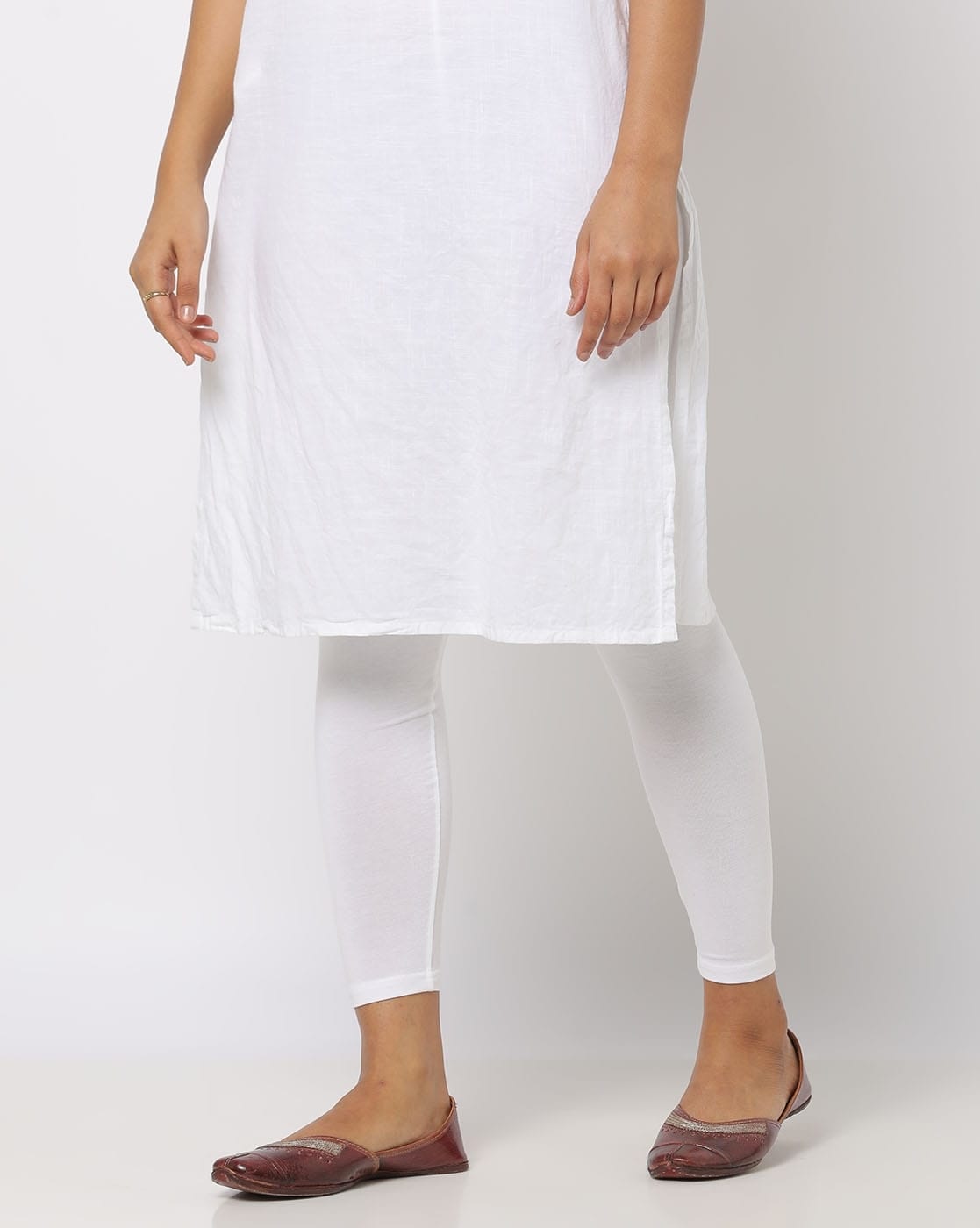 White Viscose Ankle Legging | Shop Now – The Pajama Factory