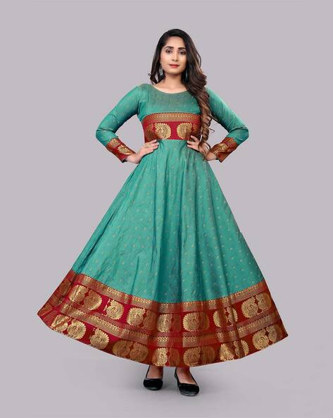 Rama Green Kurta With Heavy Dupatta | Heavy dupatta, Indian fashion dresses,  Party wear indian dresses