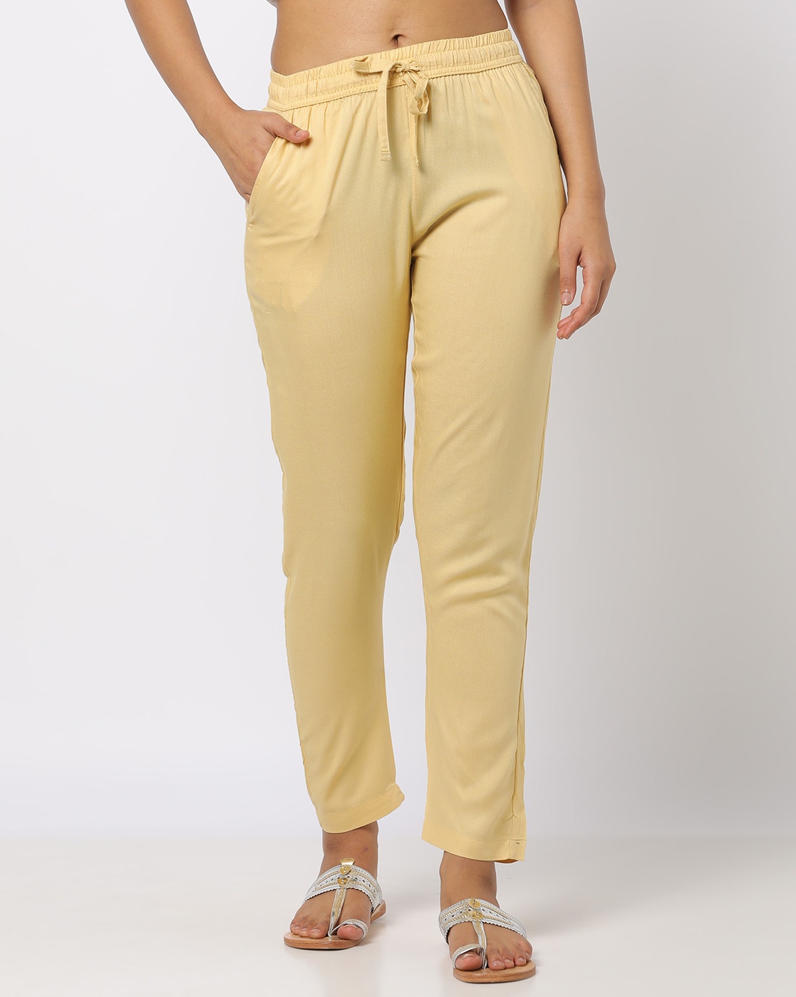 Buy Cream and Beige Combo of 2 Women Straight Trousers Cotton for Best  Price, Reviews, Free Shipping