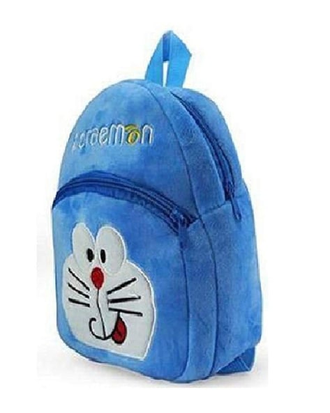 2 Pcs Double Face Teddy And Doraemon Bag Soft Material School Bag For Kids  Plush Backpack