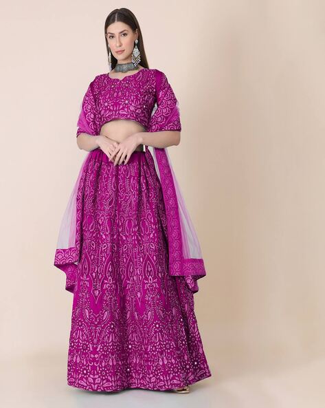 Buy Designer Sarees, Salwar Kameez, Kurtis & Tunic and Lehenga Choli.Ideal  Light Purple Lehenga Choli