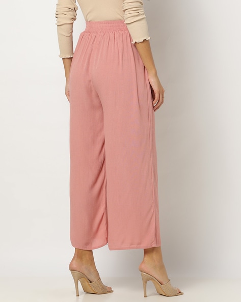 Topshop half and half contrast straight leg pants in pink and orange - part  of a set | ASOS
