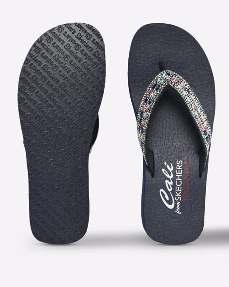Buy Navy Blue Flip Flop & Slippers for Women by Skechers Online