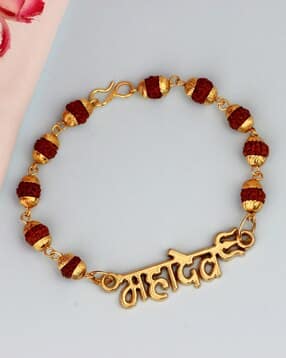 mahi Lord Mahadev Trishul Religious Bracelet with Rudraksh-picture-12