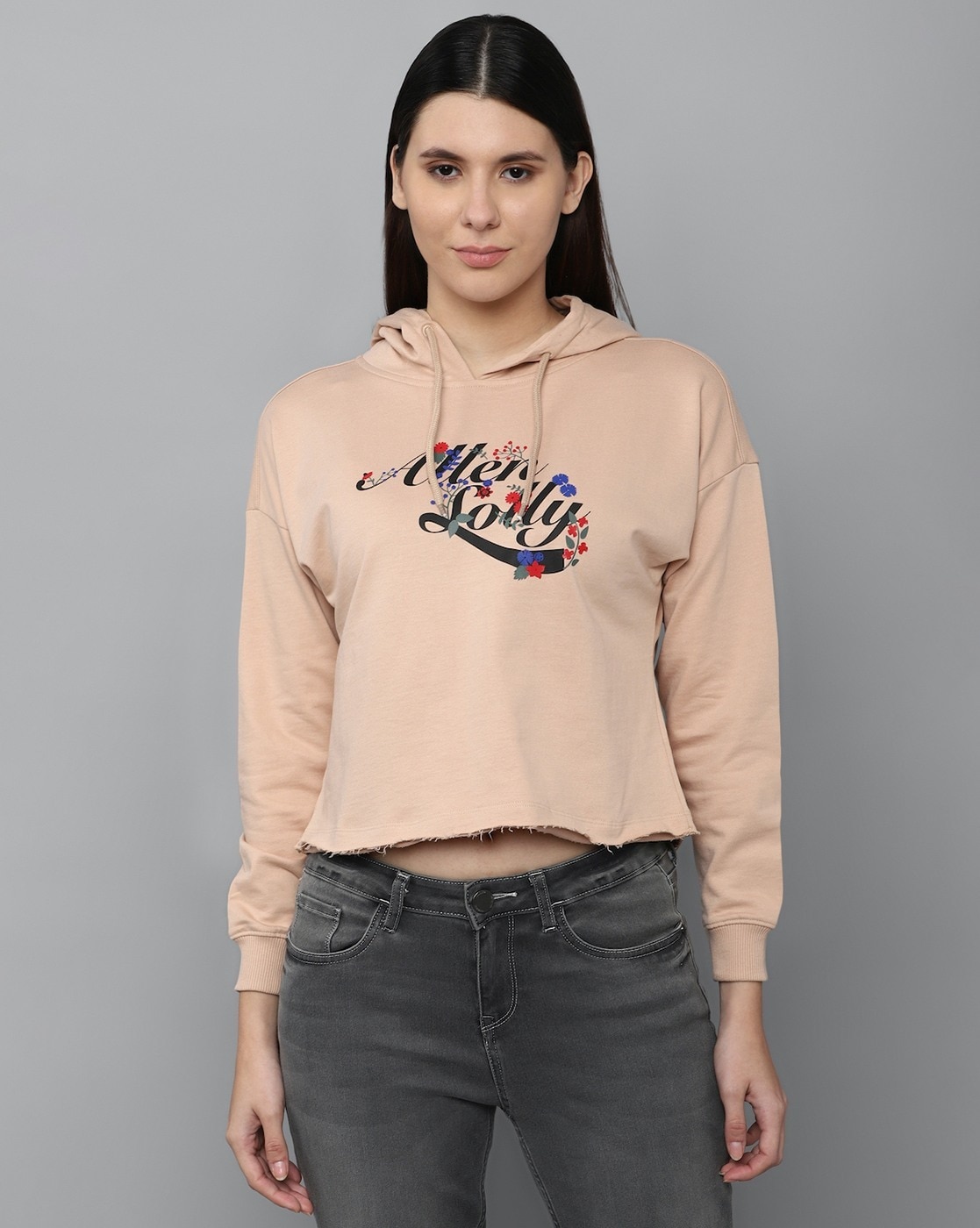 Buy Peach Sweatshirt & Hoodies for Women by ALLEN SOLLY Online