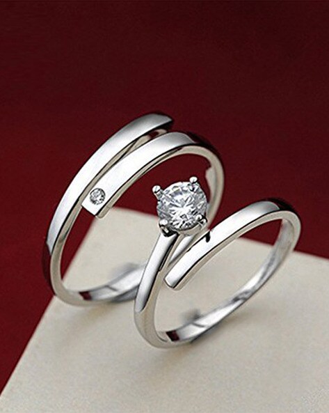 Silver couples rings set custom made with engraving – afghanionline.com