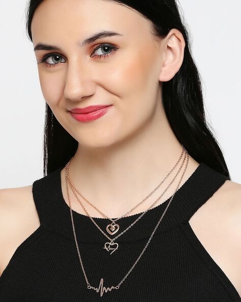 Toggle and Pendant Chain Layered Necklace – Sterling Forever