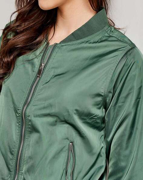 Green silk hot sale jacket ladies