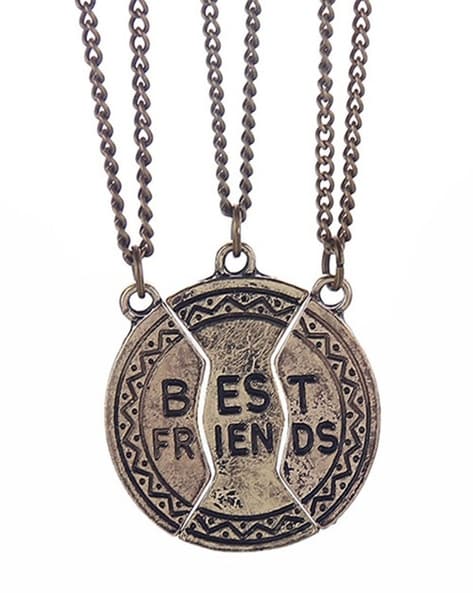 Amazon.com: BOPREINA 3pcs Personalized Best Friends Forever BFF Necklace  Stainless Steel Engraved Puzzle Heart Friendship Pendant Custom Name  Matching Heart Necklaces Gift Set: Clothing, Shoes & Jewelry