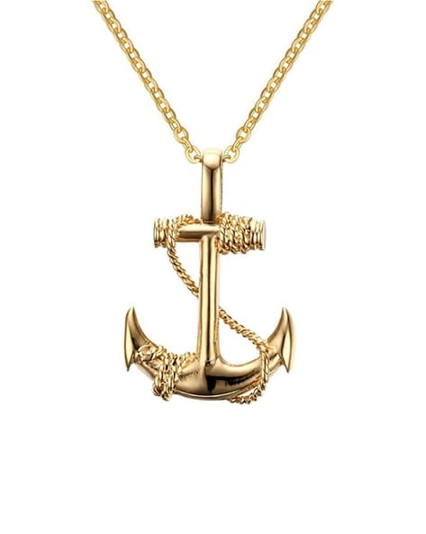 Buy the Blue Anchor Nautical Necklace | JaeBee Jewelry