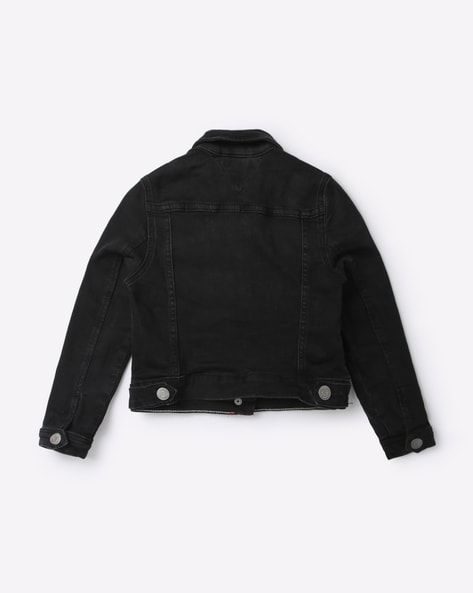 Tommy hilfiger denim hot sale jacket black