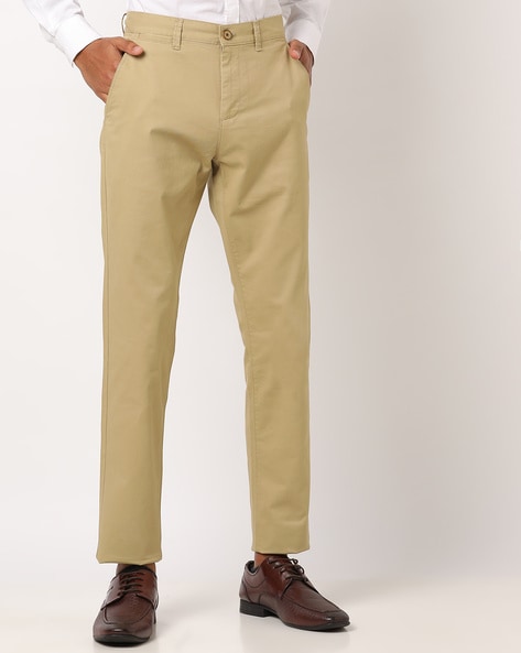 Buy Khaki Beige Trousers & Pants for Men by NETPLAY Online