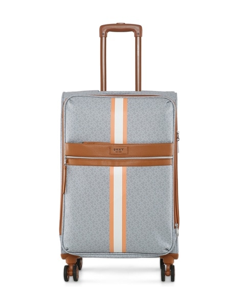 Buy DKNY Brand Print Trolley with 360 Degree Rotating Wheel, Grey Color  Men