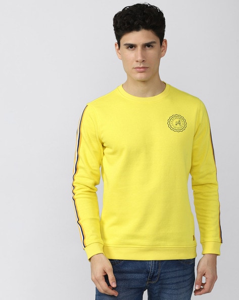 Van Heusen Striped Crew-Neck Sweatshirt