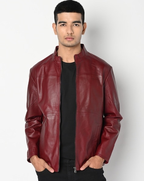 Brown Motorcycle Genuine Leather Jacket - Brown Leather Jacket – AlexGear