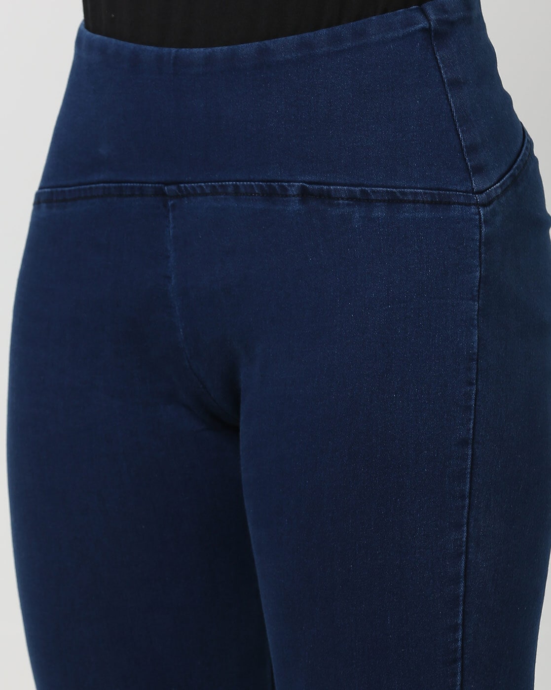 Buy Outerwear Women Dark Blue Solid Denim Jeggings (4XL) Online at Best  Prices in India - JioMart.
