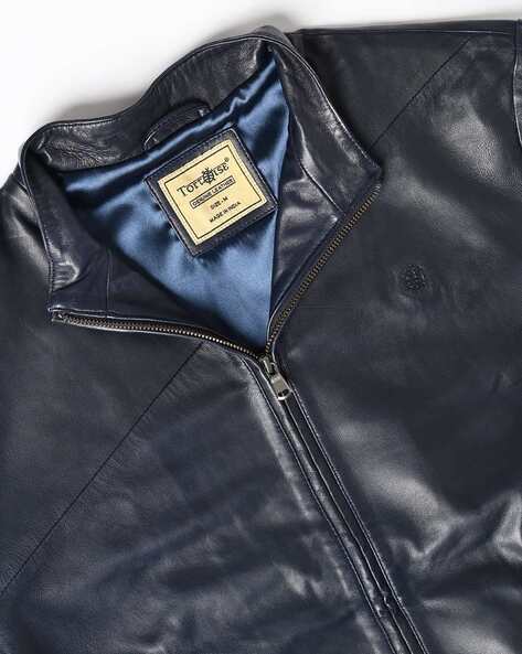 Genuine Leather Jacket for Men Blue Rider Biker Lambskin Motorcycle Ja –  LINDSEY STREET