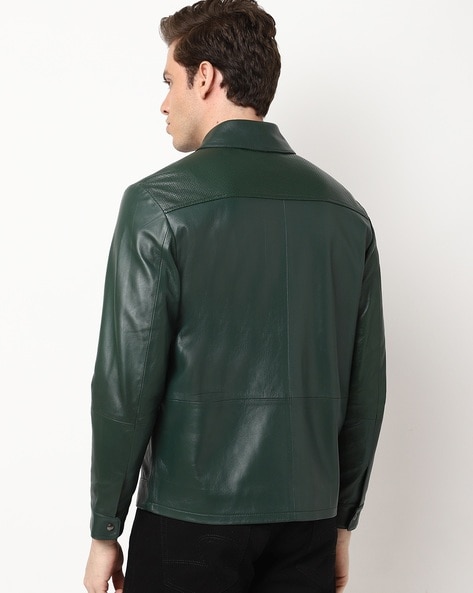 Green leather jackets | boohoo UK