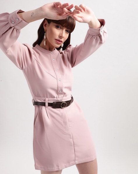 Pale pink cheap shirt dress