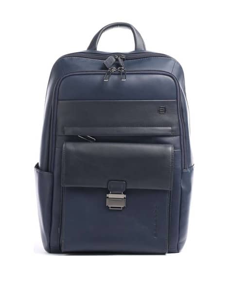 Buy Piquadro Falstaff Leather Laptop Backpack Blue Color Men