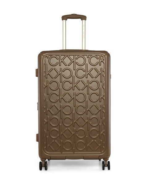 Buy CALVIN KLEIN Monogram ACC Range Trolley with TSA Lock Brown