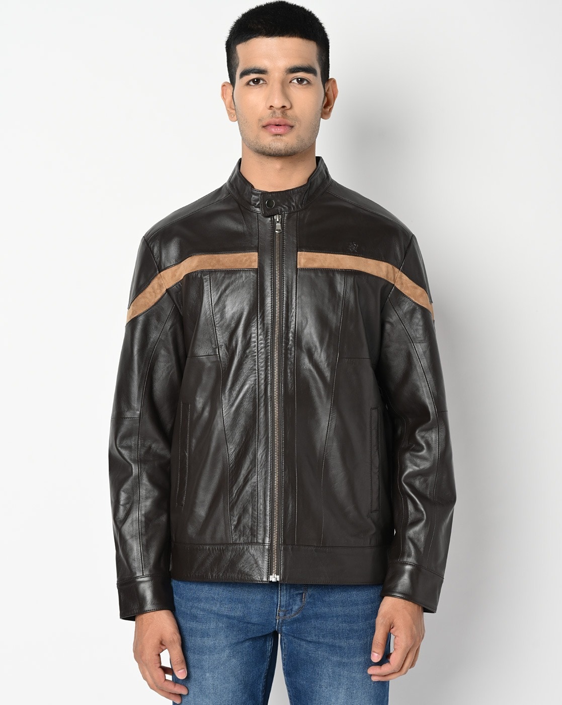 INC International Concepts Men's Denim Jacket With Faux-leather
