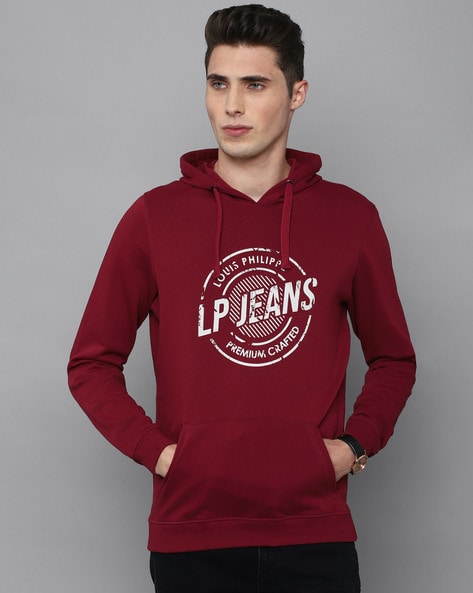 Buy Maroon Sweatshirt Hoodies for Men by LOUIS PHILIPPE Online