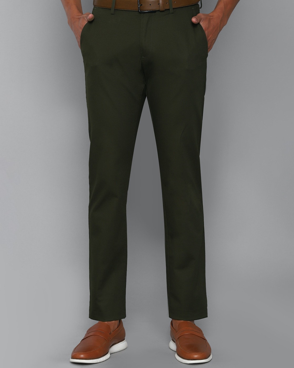 ANKLE FORMAL TROUSERS  DARK GREEN  Byzantic