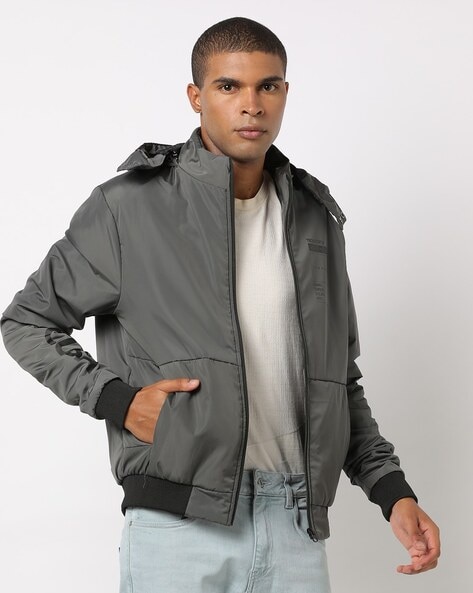 Buy The Indian Garage Co Men Olive Green Colourblocked Detachable Hood  Padded Jacket - Jackets for Men 16017282 | Myntra