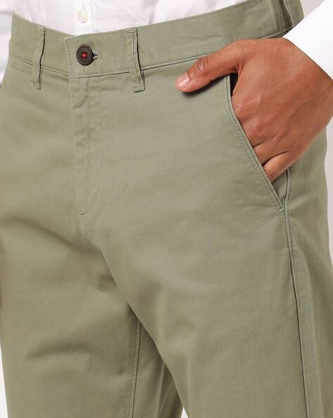 Buy Green Trousers & Pants for Men by NETPLAY Online