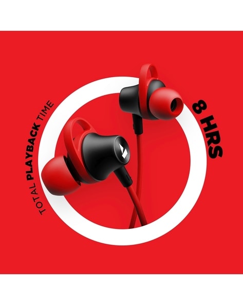 Boat headphones red discount black