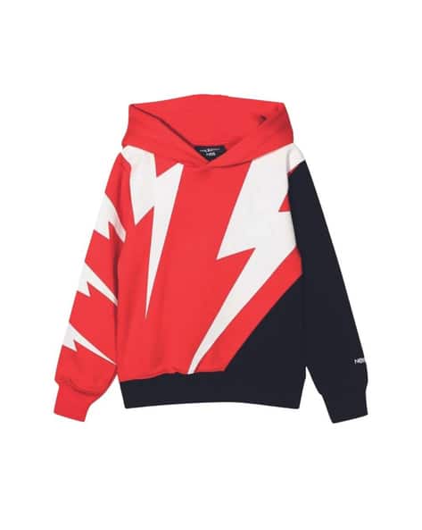 Neil Barrett Zip Up Hoodie Buy Red Sweatshirts Hoodie For
