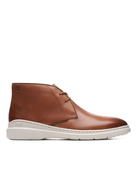 Clarks Lace-Up Ankle-Length Plain-Toe Boots